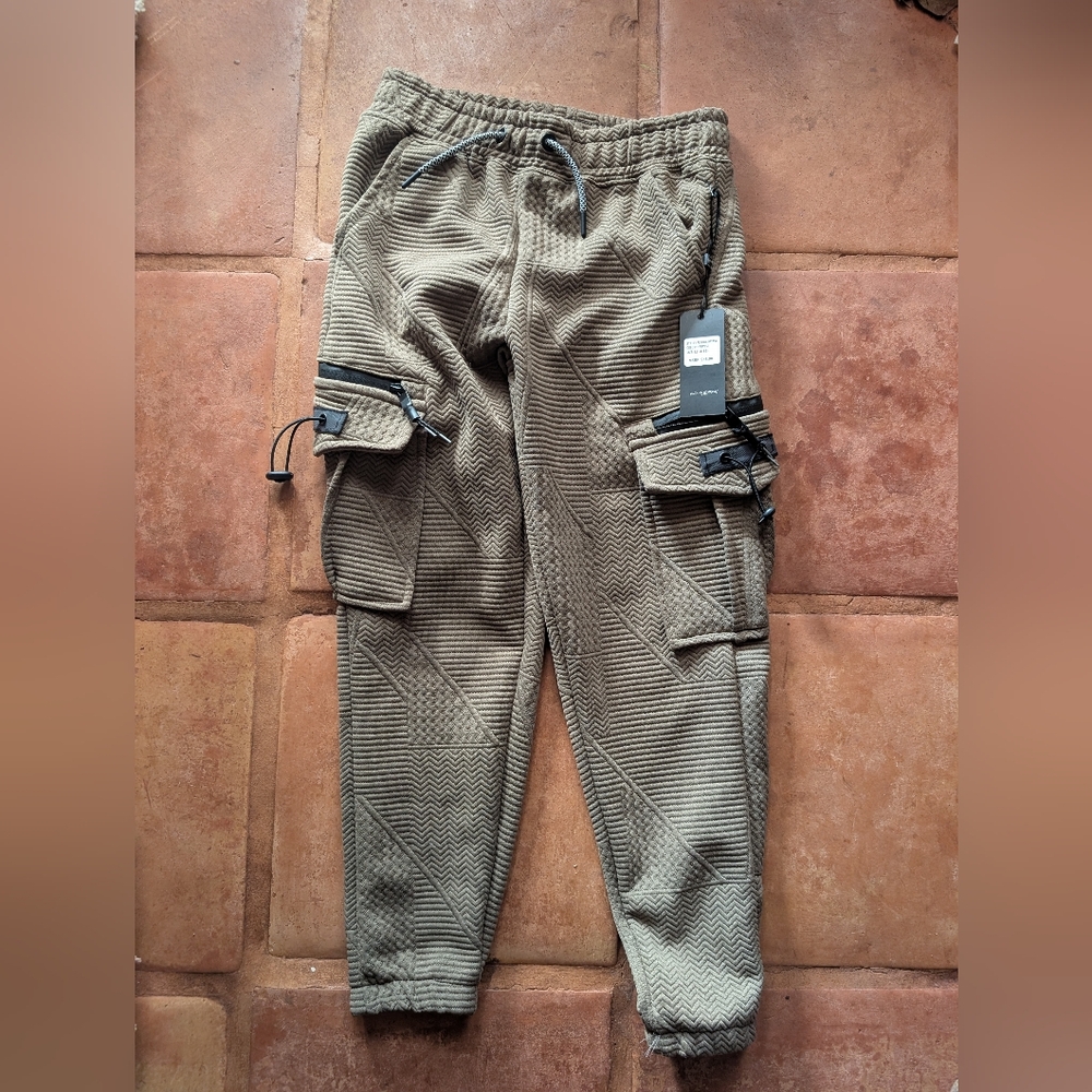 Men's Olive Cargo Pants with Pockets